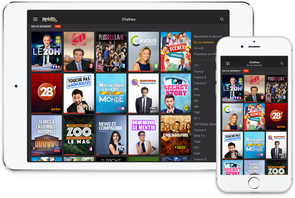 Application De Streaming Tv Gratuit Sur Iphone Et Ipad Molotov